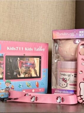 Hello Kitty Kids Spa Set & Pink Tablet Accessories